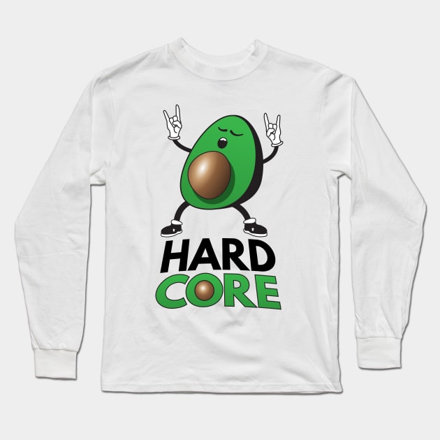 Hard Core - Avocado Pun Long Sleeve T-Shirt by Nonstop Shirts